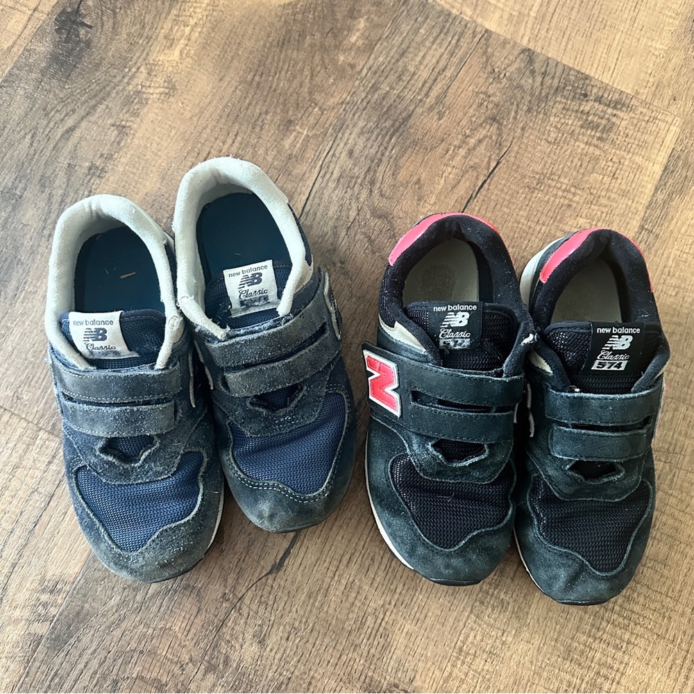 New Balance Classic 574 Sneakers Youth 2 Suede blue & Black Retro Shoes